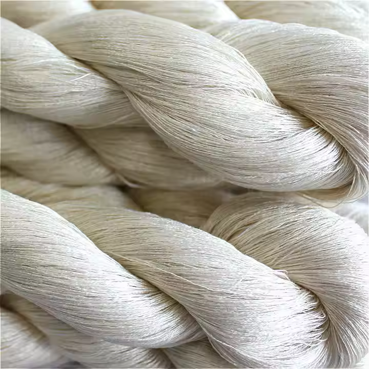 Premium twisted silk yarns with refined processing
